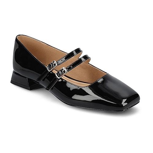 Journee Collection Gredah Womens Square Closed Toe Mary Jane Shoes, 7 Wide, Black