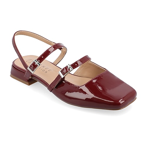 Journee Collection Gretchenn Womens Square Closed Toe Mary Jane Shoes, 6 Medium, Red