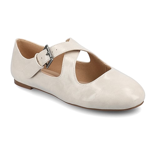 Journee Collection Ivanna Womens Almond Closed Toe Mary Jane Shoes, 7 1/2 Medium, Beige