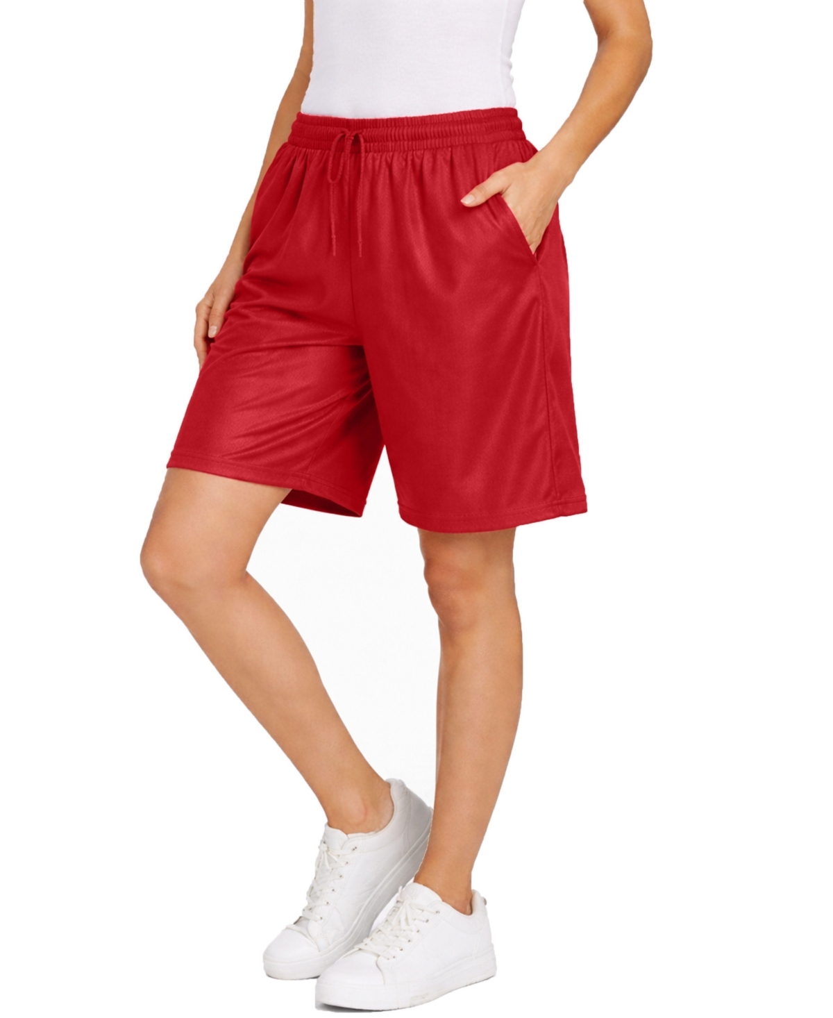 Jump Start Women’s Loose Fit Moisture-Wicking Performance Dazzle Shorts – Red Jump Start Women’s Loose Fit Moisture-Wicking Performance Dazzle Shorts – Red