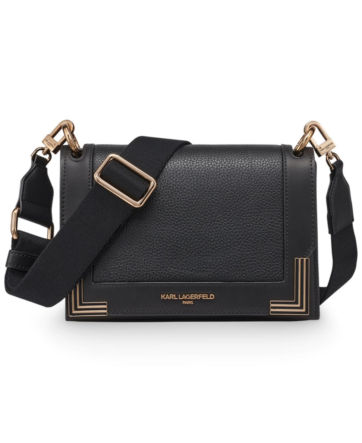 Karl Lagerfeld Paris Camille Shoulder Handbag – Black/gold