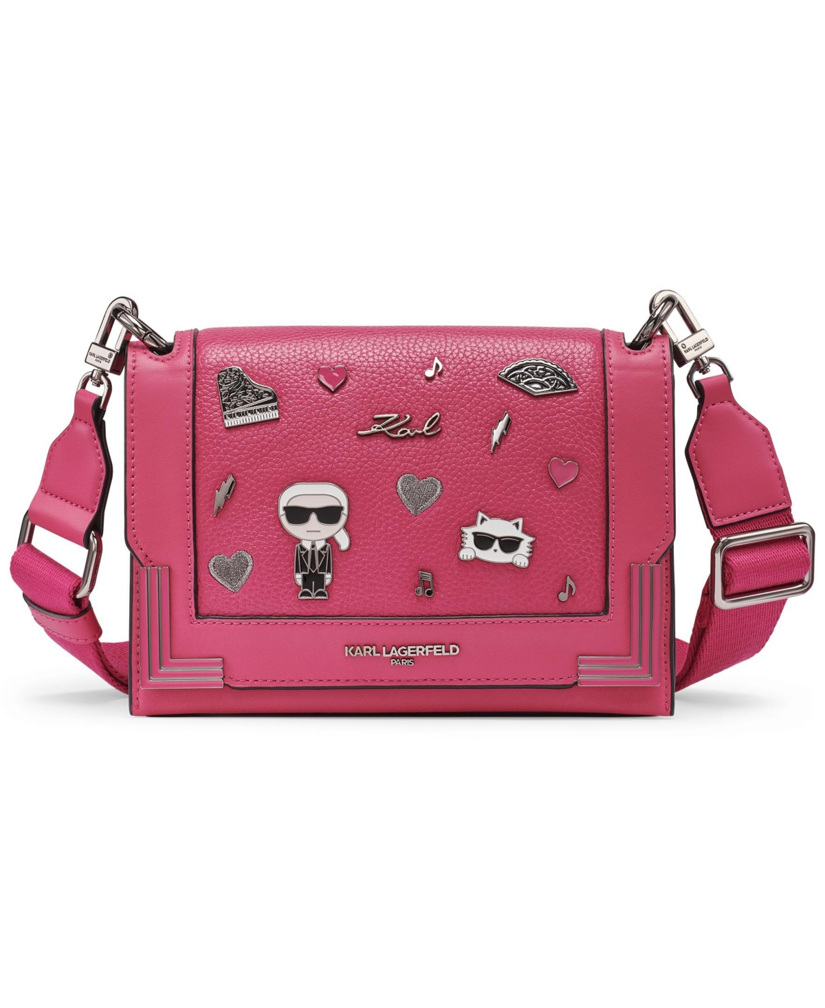 Karl Lagerfeld Paris Camille Small Crossbody Bag – Fuchsia