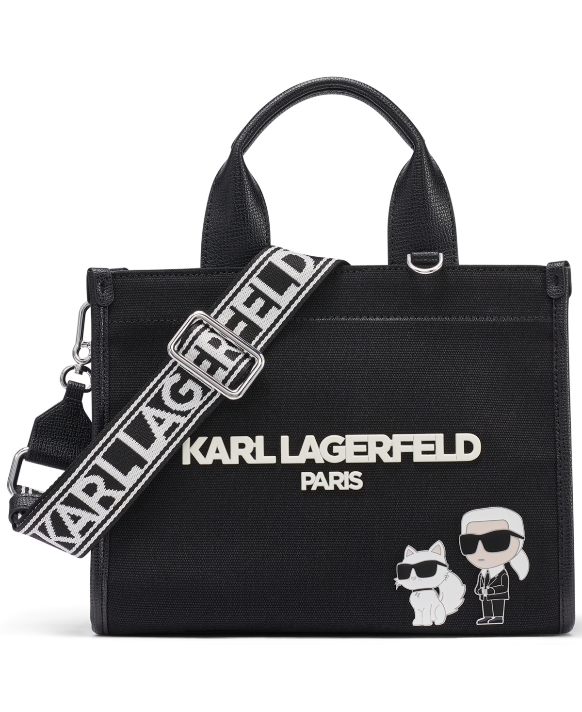 Karl Lagerfeld Paris Kristina Small Satchel Handbag – Black Karl Lagerfeld Paris Kristina Small Satchel Handbag – Black