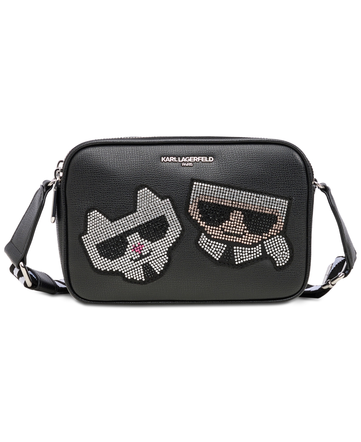 Karl Lagerfeld Paris Maybelle Crossbody – Black/stone Karl Lagerfeld Paris Maybelle Crossbody – Black/stone