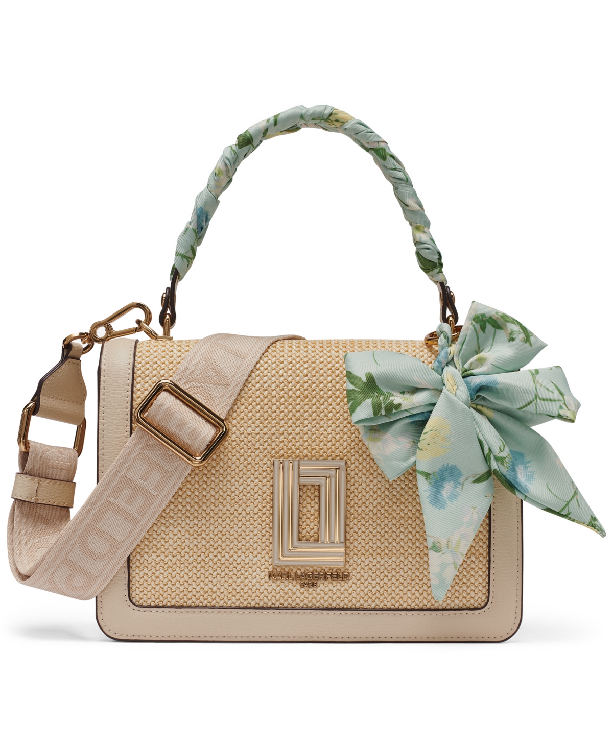 Karl Lagerfeld Paris Simone Crossbody Satchel Bag – Neutral Karl Lagerfeld Paris Simone Crossbody Satchel Bag – Neutral