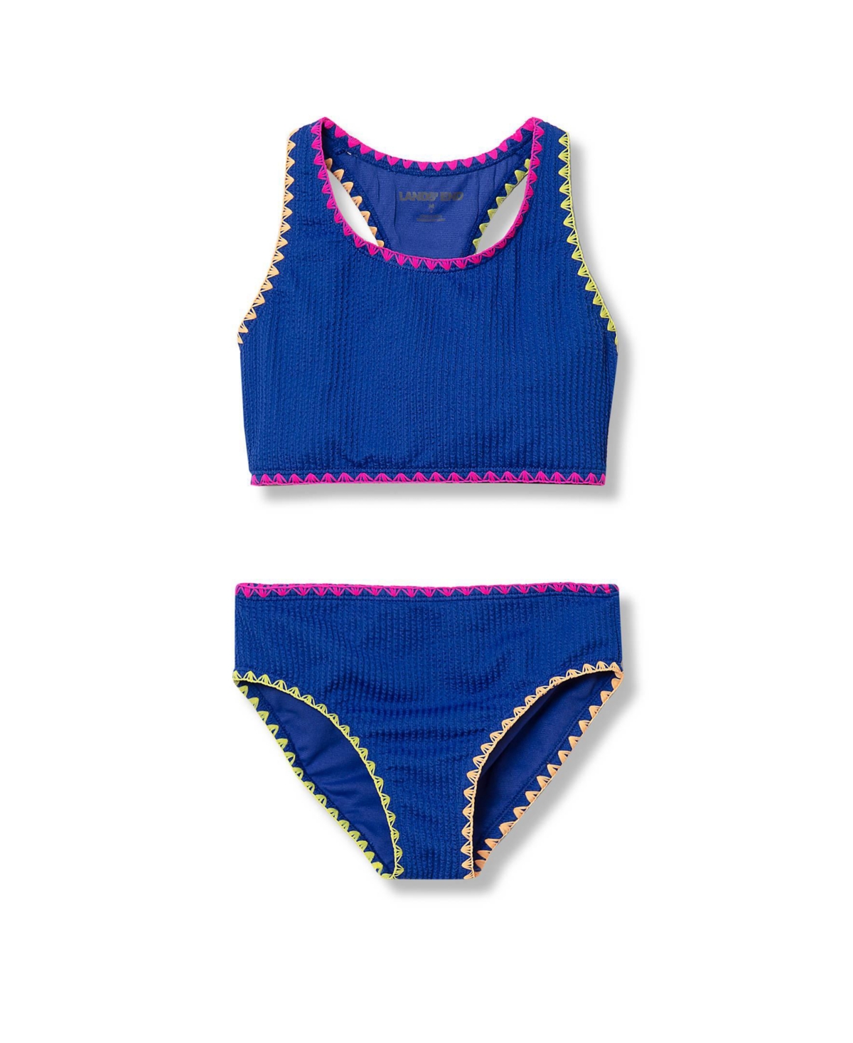 Lands’ End Girls Chlorine Resistant Embroidered Bikini Swimsuit Set – Dazzling blue Lands’ End Girls Chlorine Resistant Embroidered Bikini Swimsuit Set – Dazzling blue