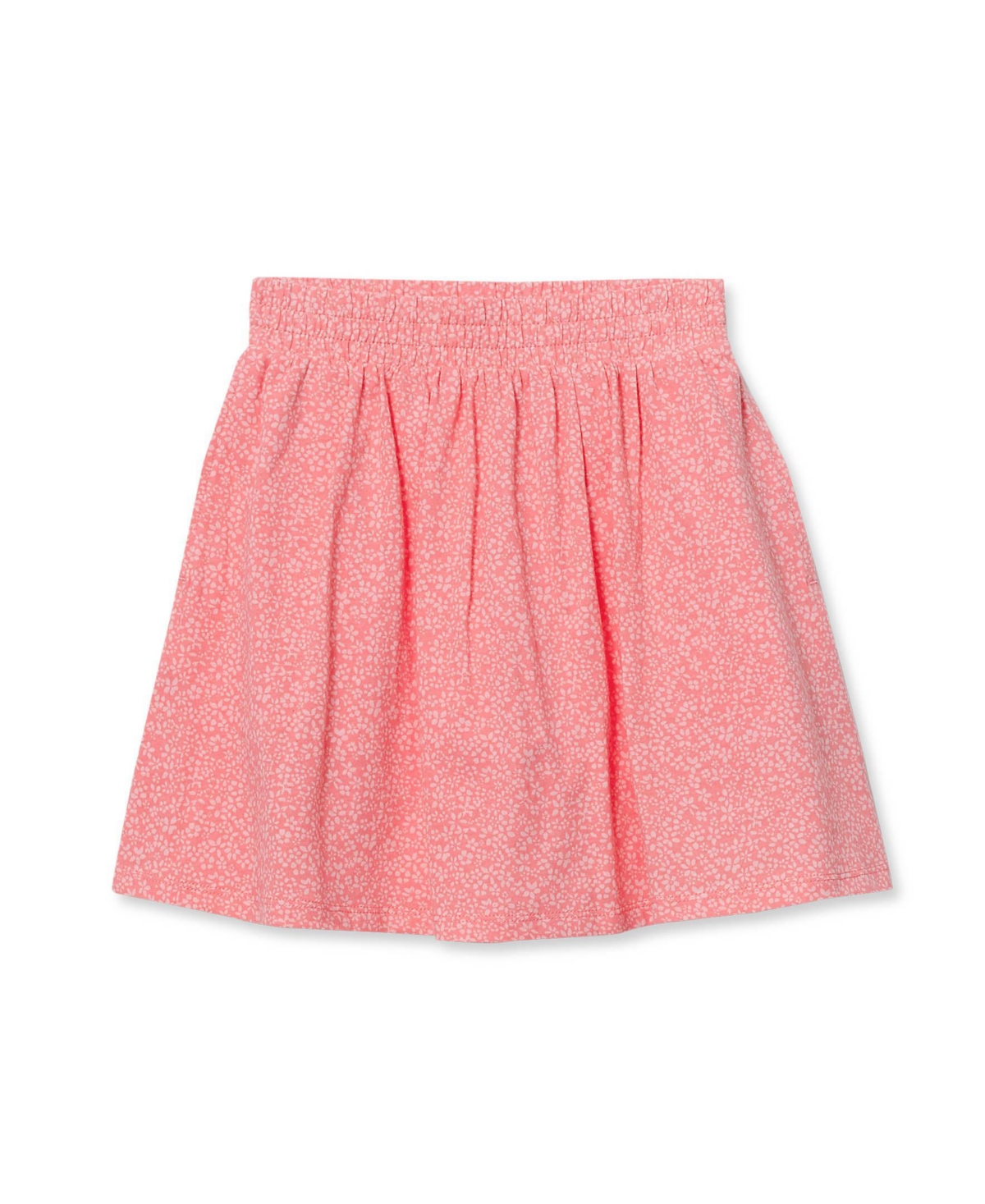 Lands’ End Girls Smocked Skort – Mini floral/salmon rose