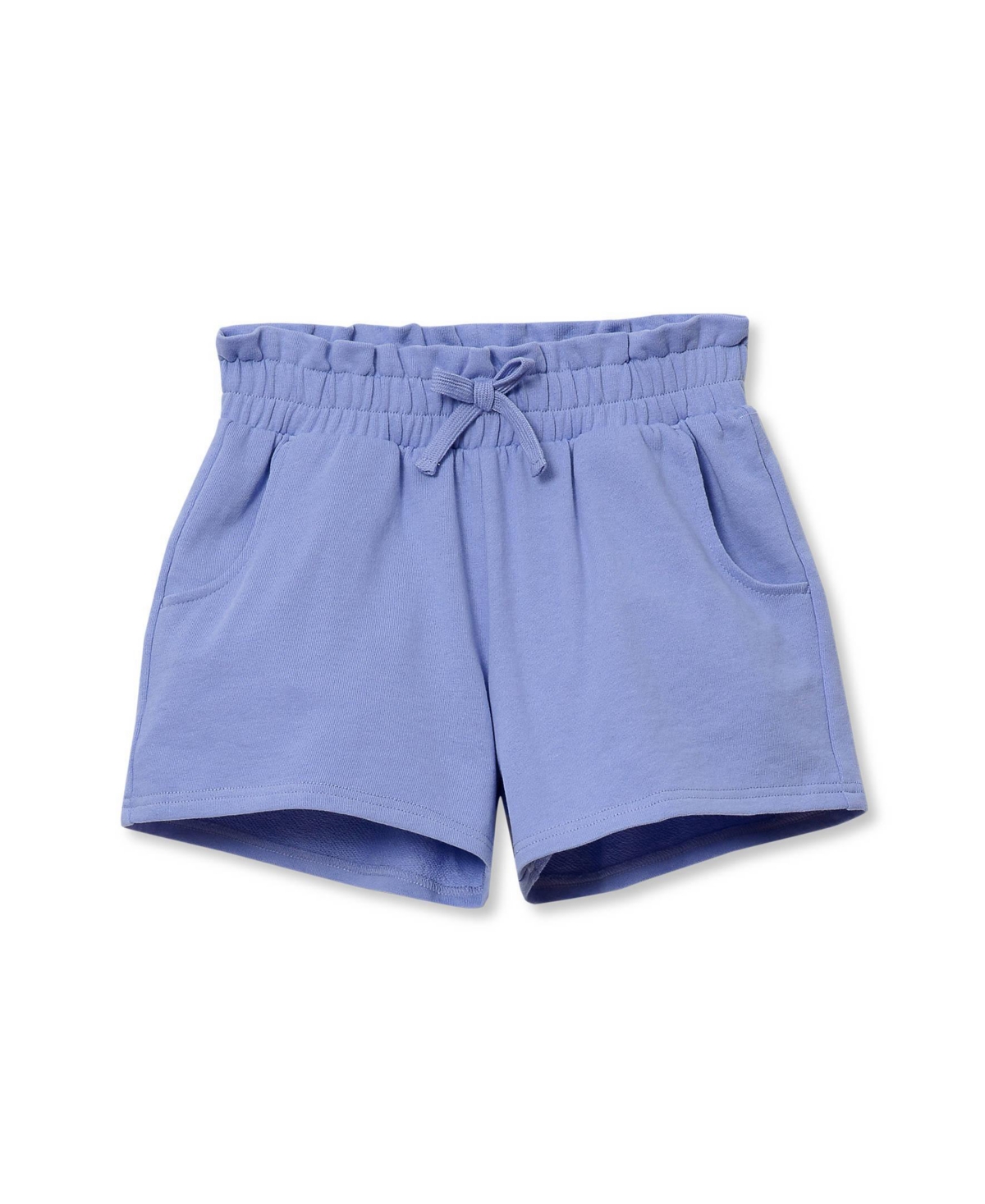 Lands’ End Little And Big Girls French Terry Paper Bag Shorts – Pale purple iris