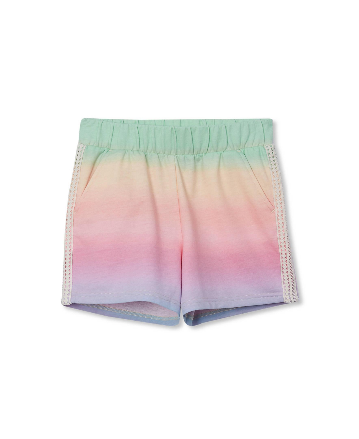 Lands’ End Little And Big Girls French Terry Pull On Shorts – Pastel ombre Lands’ End Little And Big Girls French Terry Pull On Shorts – Pastel ombre