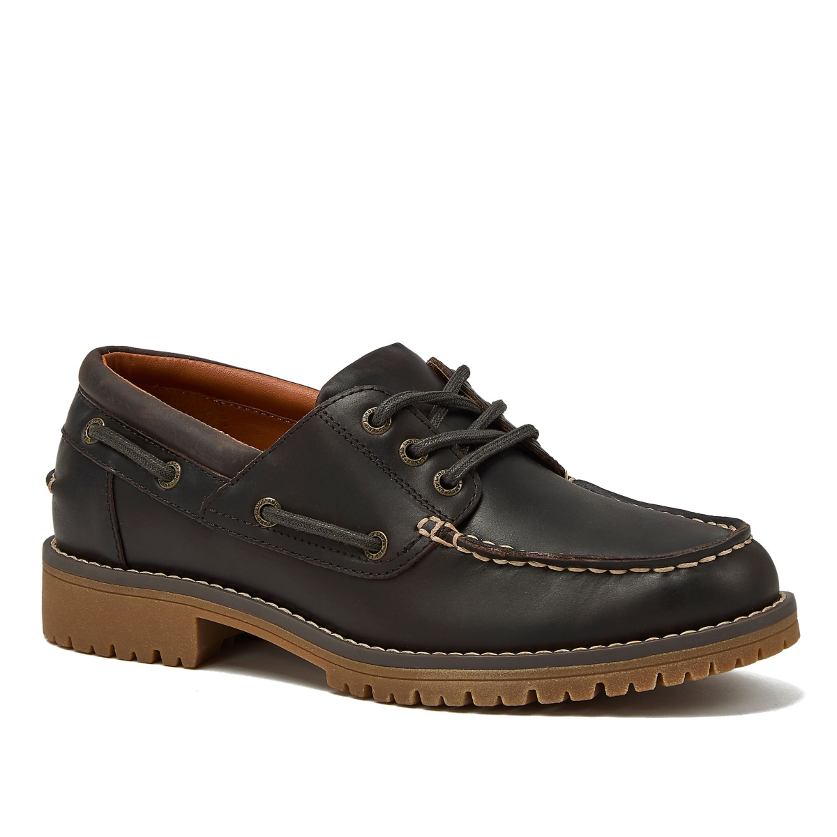 Lands’ End Women’s Seaport Leather Lace Up Boat Shoes – Espresso Lands’ End Women’s Seaport Leather Lace Up Boat Shoes – Espresso