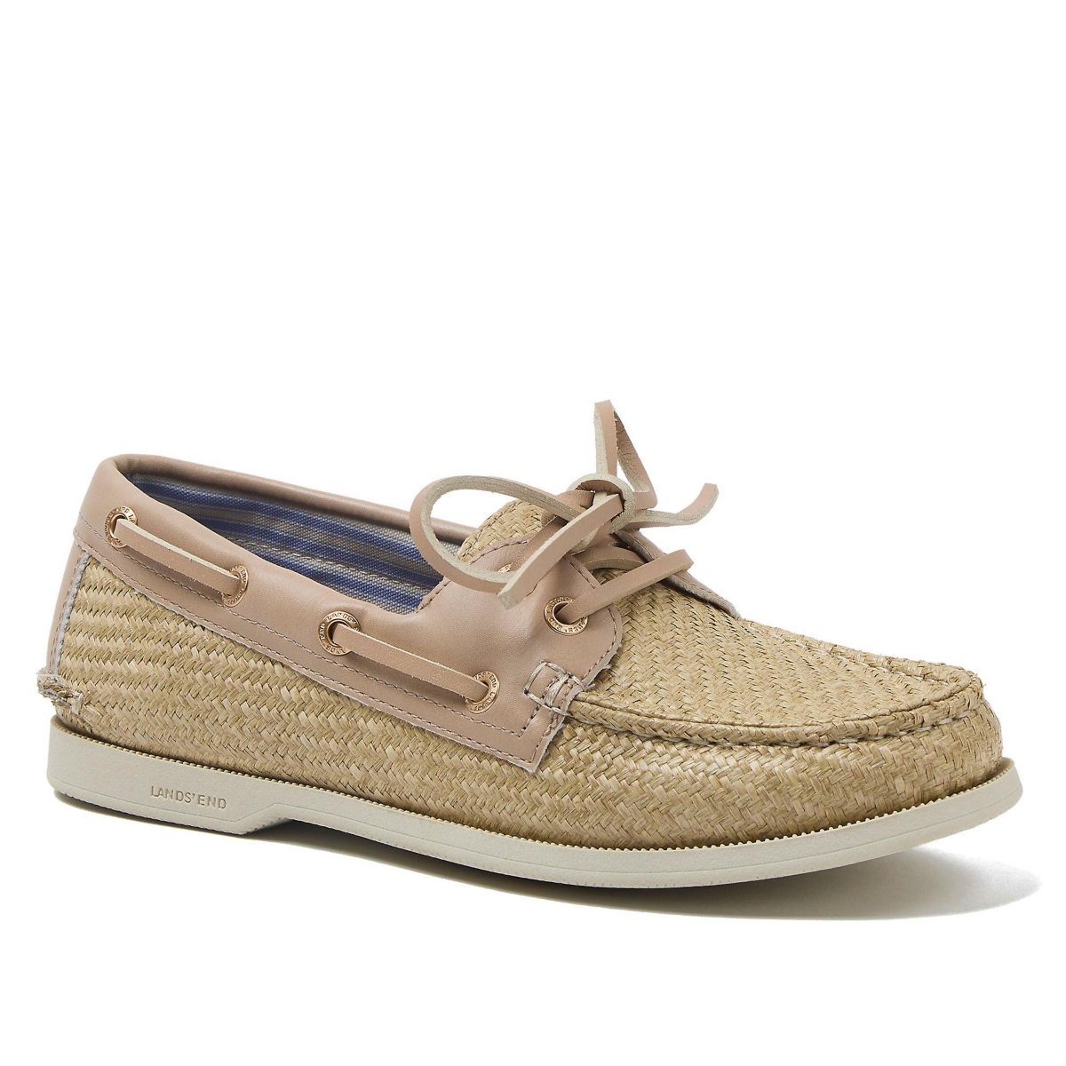 Lands’ End Women’s Seaport Woven Boat Shoes – Warm almond/tan Lands’ End Women’s Seaport Woven Boat Shoes – Warm almond/tan