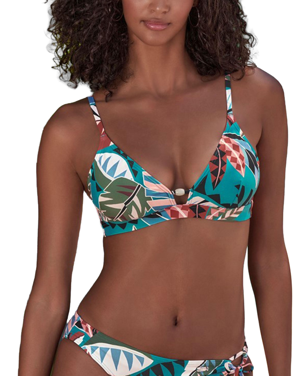 Lascana Women’s Bead Detail Triangle Bikini Swimsuit Top Bra Sizing – Turquoise print Lascana Women’s Bead Detail Triangle Bikini Swimsuit Top Bra Sizing – Turquoise print