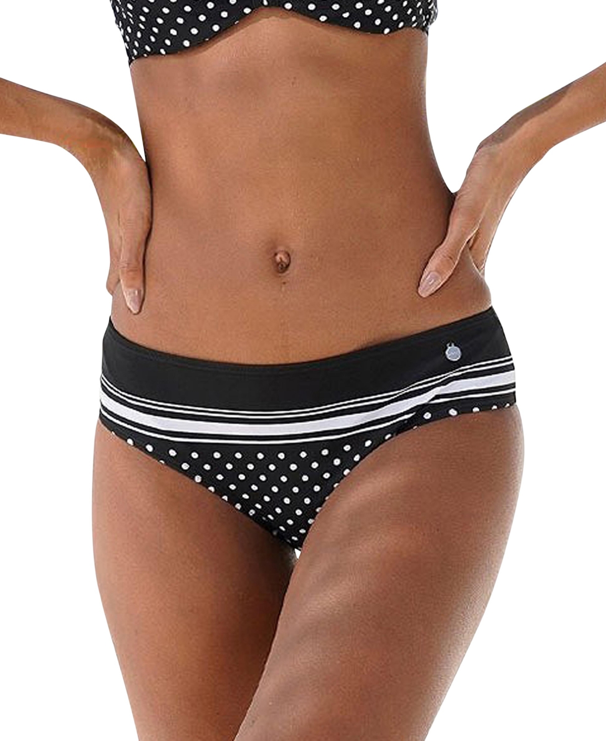 Lascana Women’s Classic Bikini Swimsuit Bottom – Black dotted Lascana Women’s Classic Bikini Swimsuit Bottom – Black dotted