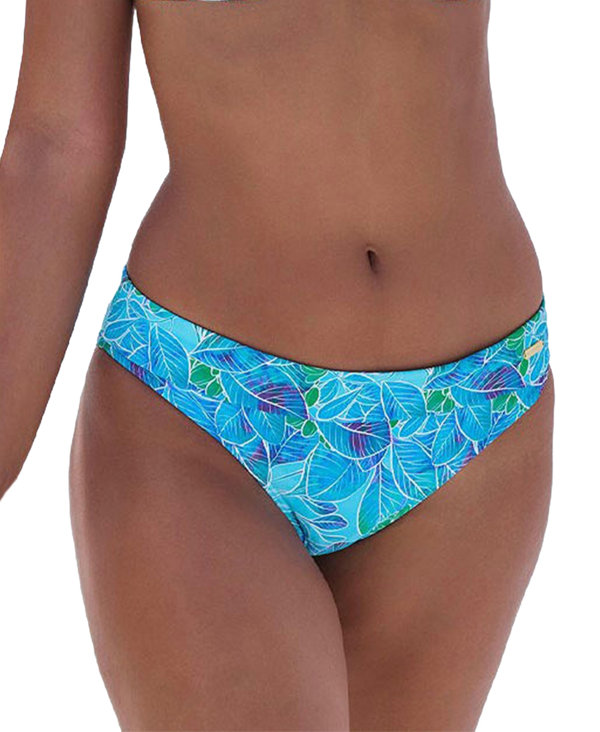Lascana Women’s Full Coverage Mid Rise Bikini Swimsuit Bottom – Turquoise print Lascana Women’s Full Coverage Mid Rise Bikini Swimsuit Bottom – Turquoise print