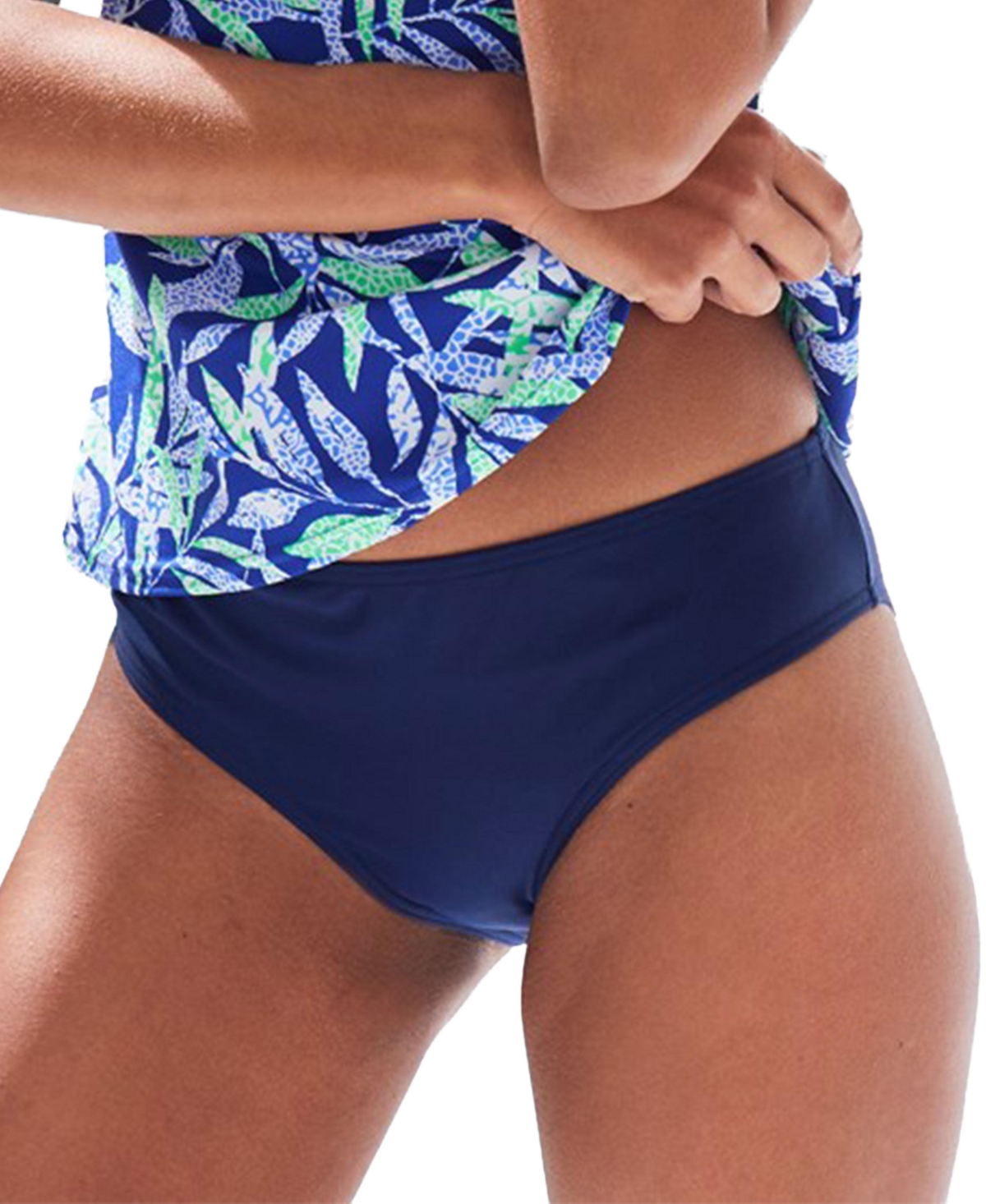 Lascana Women’s Mid Rise Bikini Swimsuit Bottom – Navy