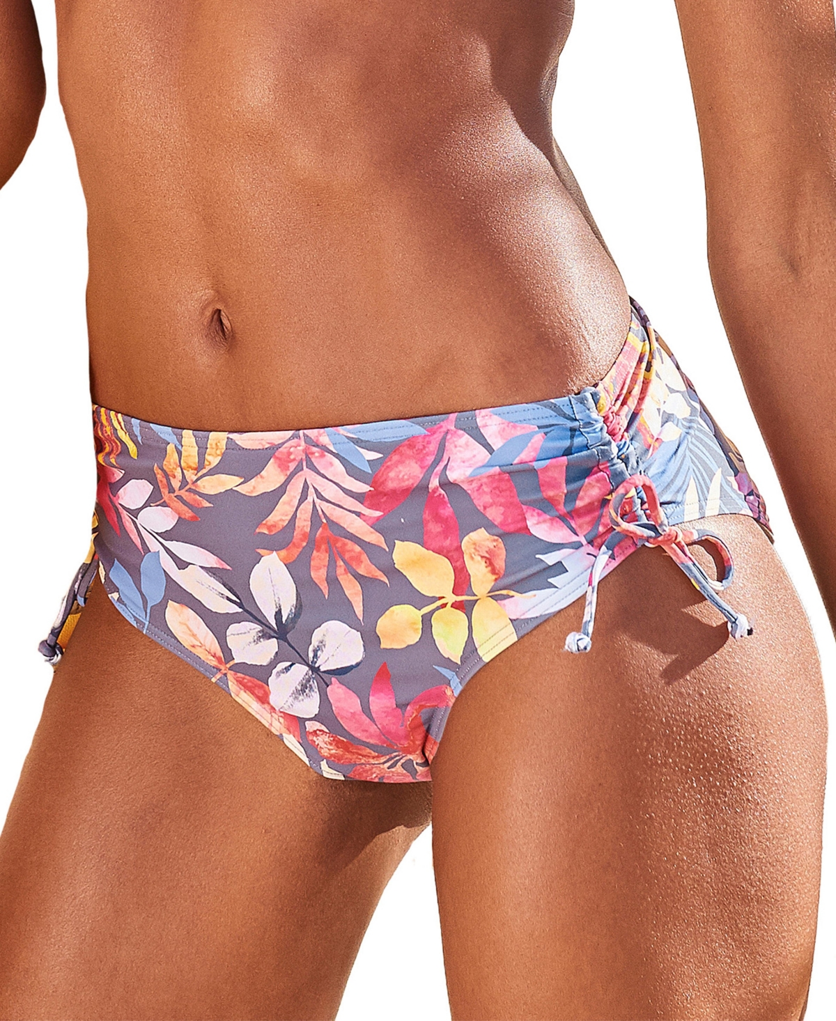Lascana Women’s Tropical Mid Rise Bikini Swimsuit Bottom – Grey printed Lascana Women’s Tropical Mid Rise Bikini Swimsuit Bottom – Grey printed