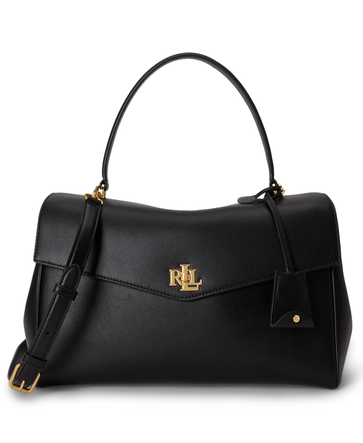 Lauren Ralph Lauren Farrah Soft Leather Medium Satchel Handbag – Black Lauren Ralph Lauren Farrah Soft Leather Medium Satchel Handbag – Black
