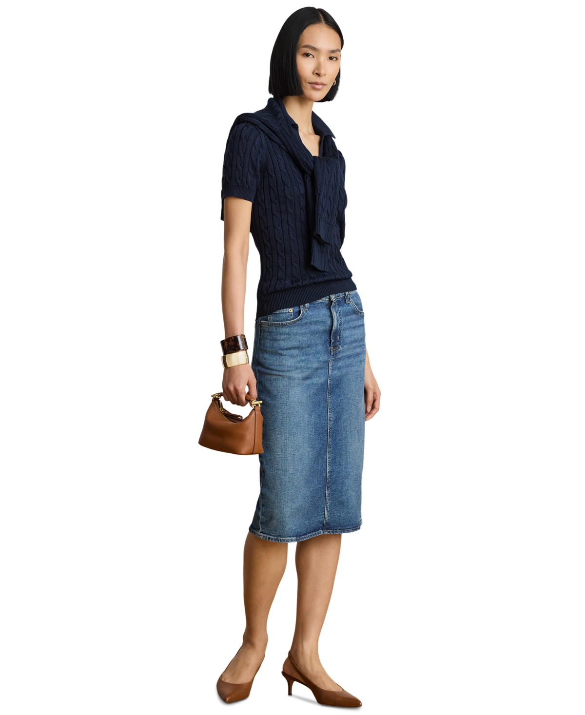 Lauren Ralph Lauren Women’s Denim Pencil Skirt – Atlantic Blue Wash