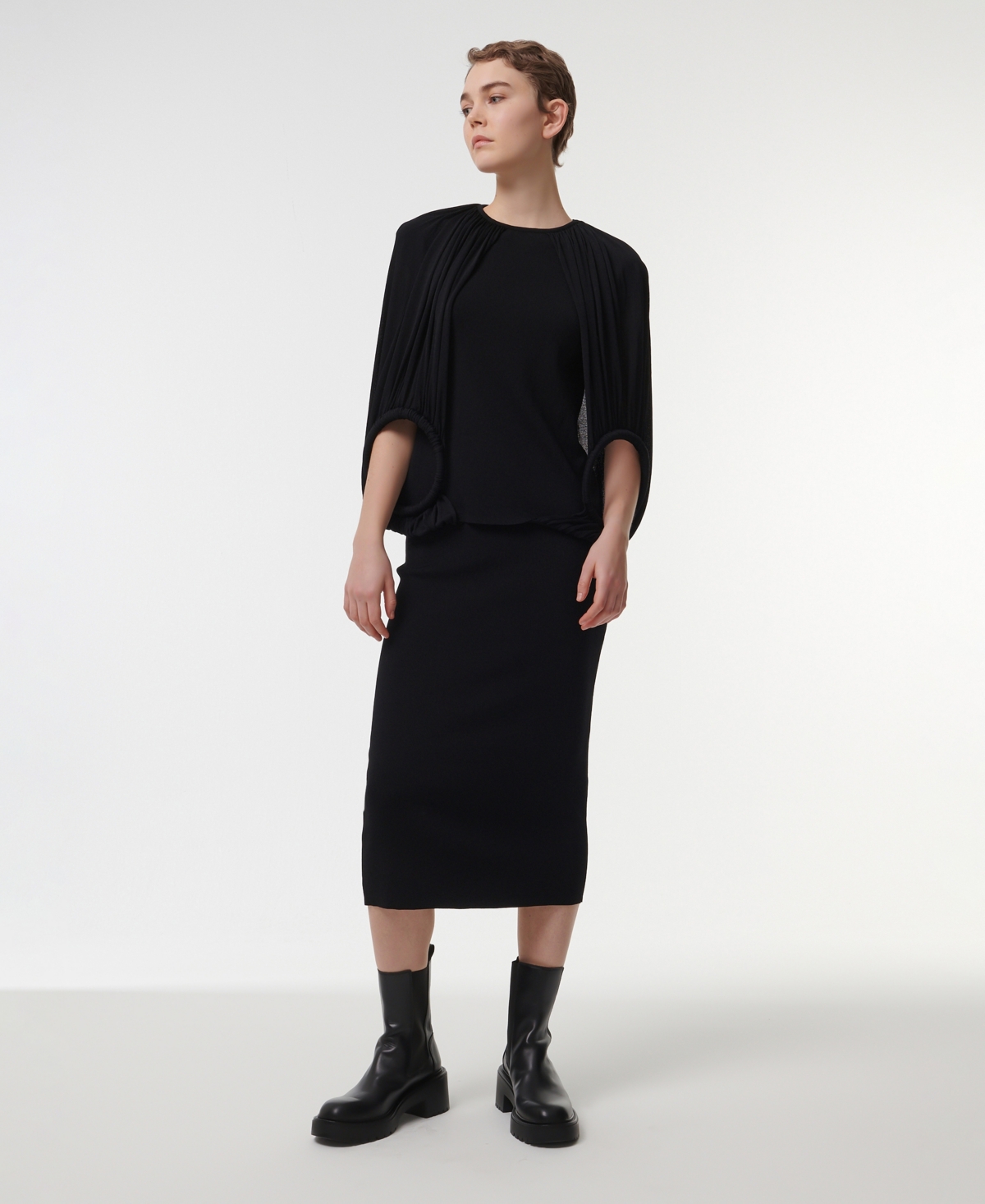 Leem Women’s Knitted Pencil Skirt – Black Leem Women’s Knitted Pencil Skirt – Black