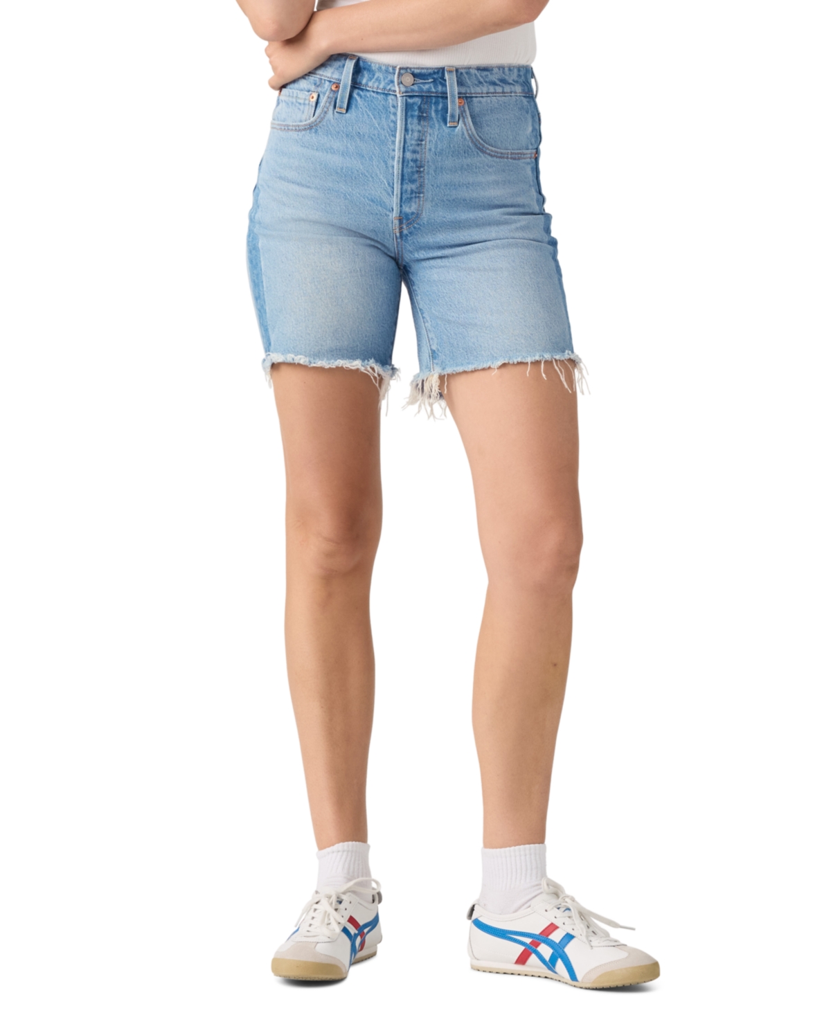 Levi’s 501 Mid-Thigh High Rise Straight Fit Denim Shorts – So So No No Levi’s 501 Mid-Thigh High Rise Straight Fit Denim Shorts – So So No No