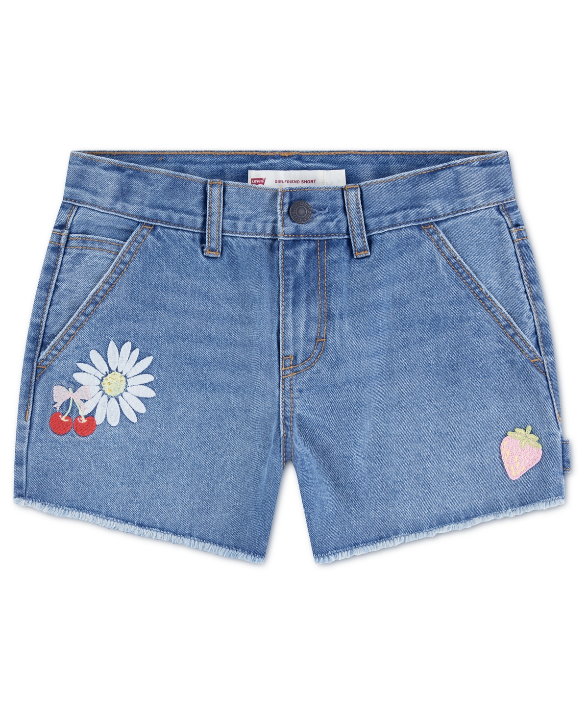 Levi’s Girls’ 7-16 Applique Girlfriend Shorts – Good Grades Levi’s Girls’ 7-16 Applique Girlfriend Shorts – Good Grades