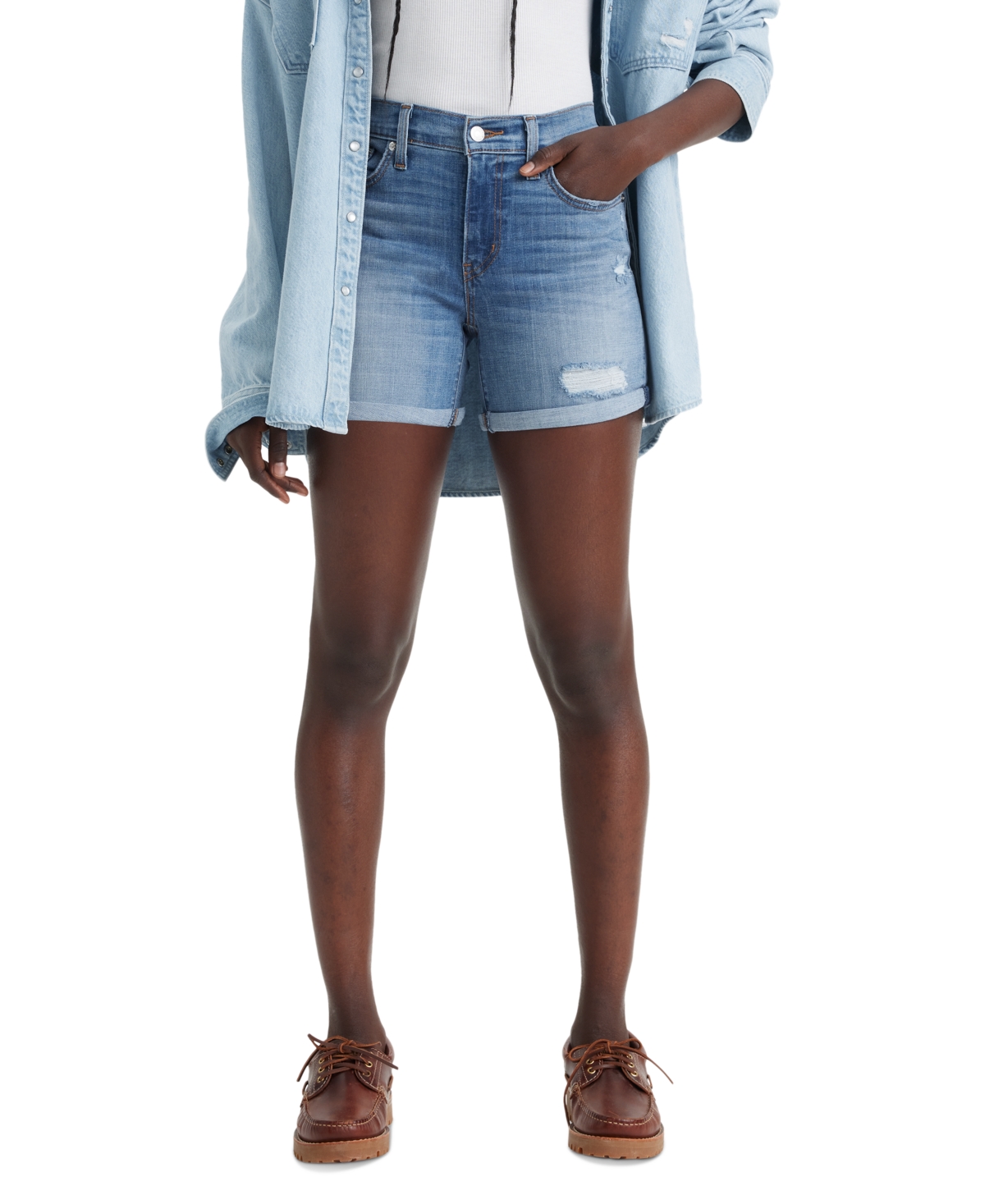 Levi’s Women’s Mid Rise Mid-Length Stretch Shorts – What Are We Levi’s Women’s Mid Rise Mid-Length Stretch Shorts – What Are We