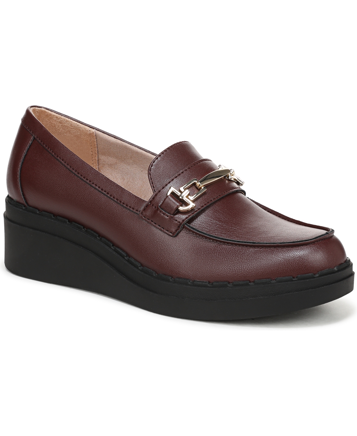 LifeStride Women’s Dolce-Bit Wedge Loafer Shoes – California Wine Faux Leather LifeStride Women’s Dolce-Bit Wedge Loafer Shoes – California Wine Faux Leather