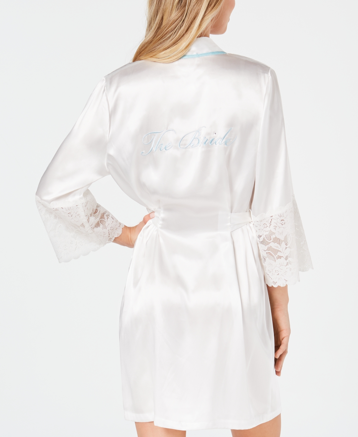 Linea Donatella The Bride Short Satin Wrap – White
