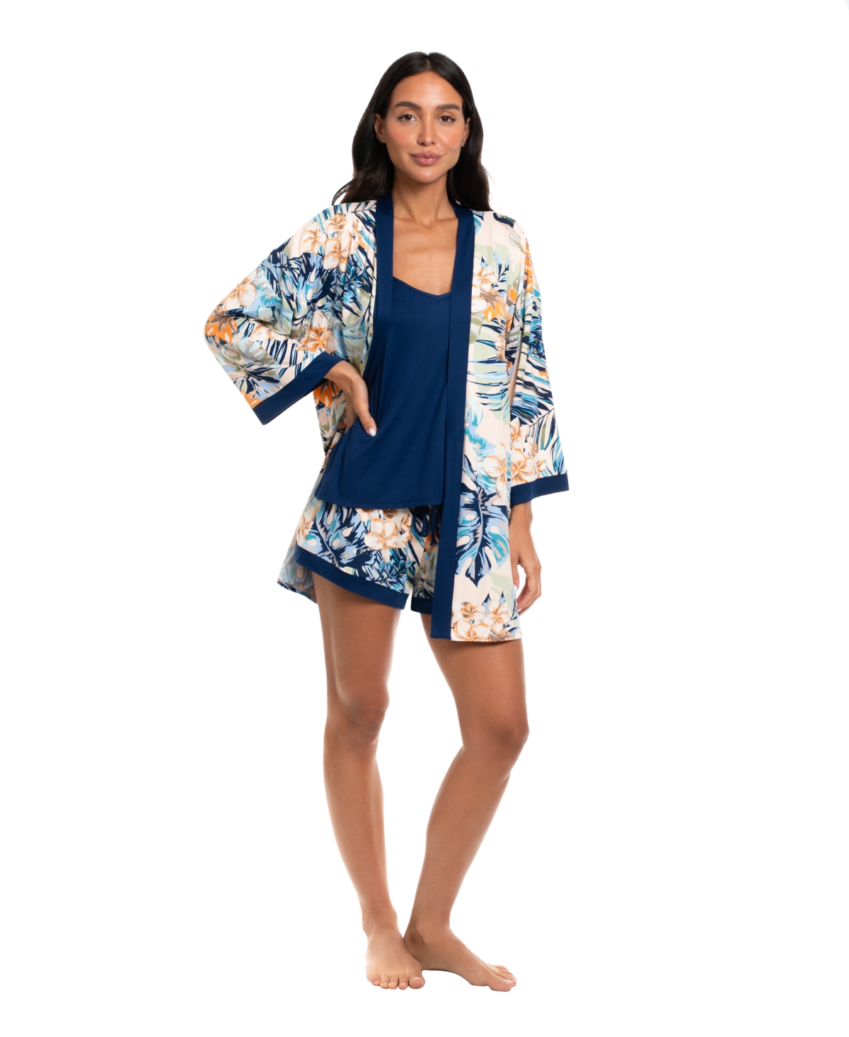 Linea Donatella Women’s Printed Wrapper, Camisole and Shorts, 3-Piece Set – Selaura Linea Donatella Women’s Printed Wrapper, Camisole and Shorts, 3-Piece Set – Selaura