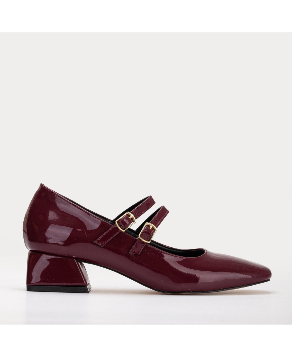 Lizbeth Mary Jane Shoes – Red cherry faux leather