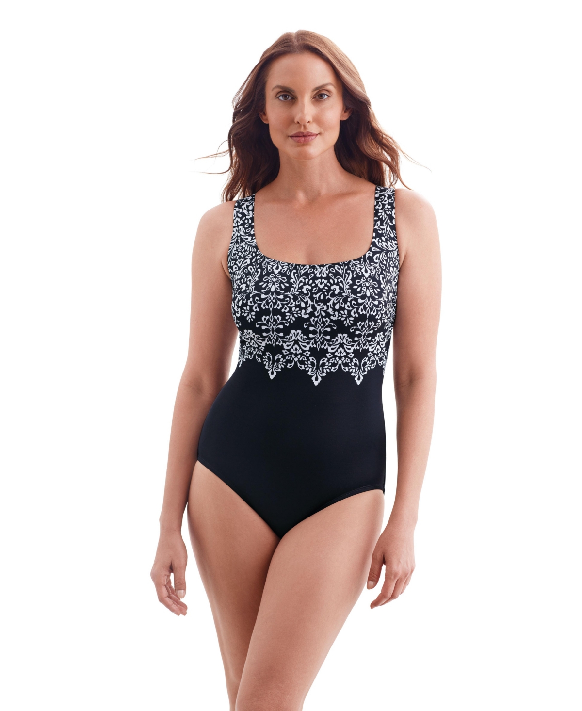 Longitude by Mimi Flamingo Twinkling Lights Double X Back Tank One Piece Swimsuit – Garland edge Longitude by Mimi Flamingo Twinkling Lights Double X Back Tank One Piece Swimsuit – Garland edge
