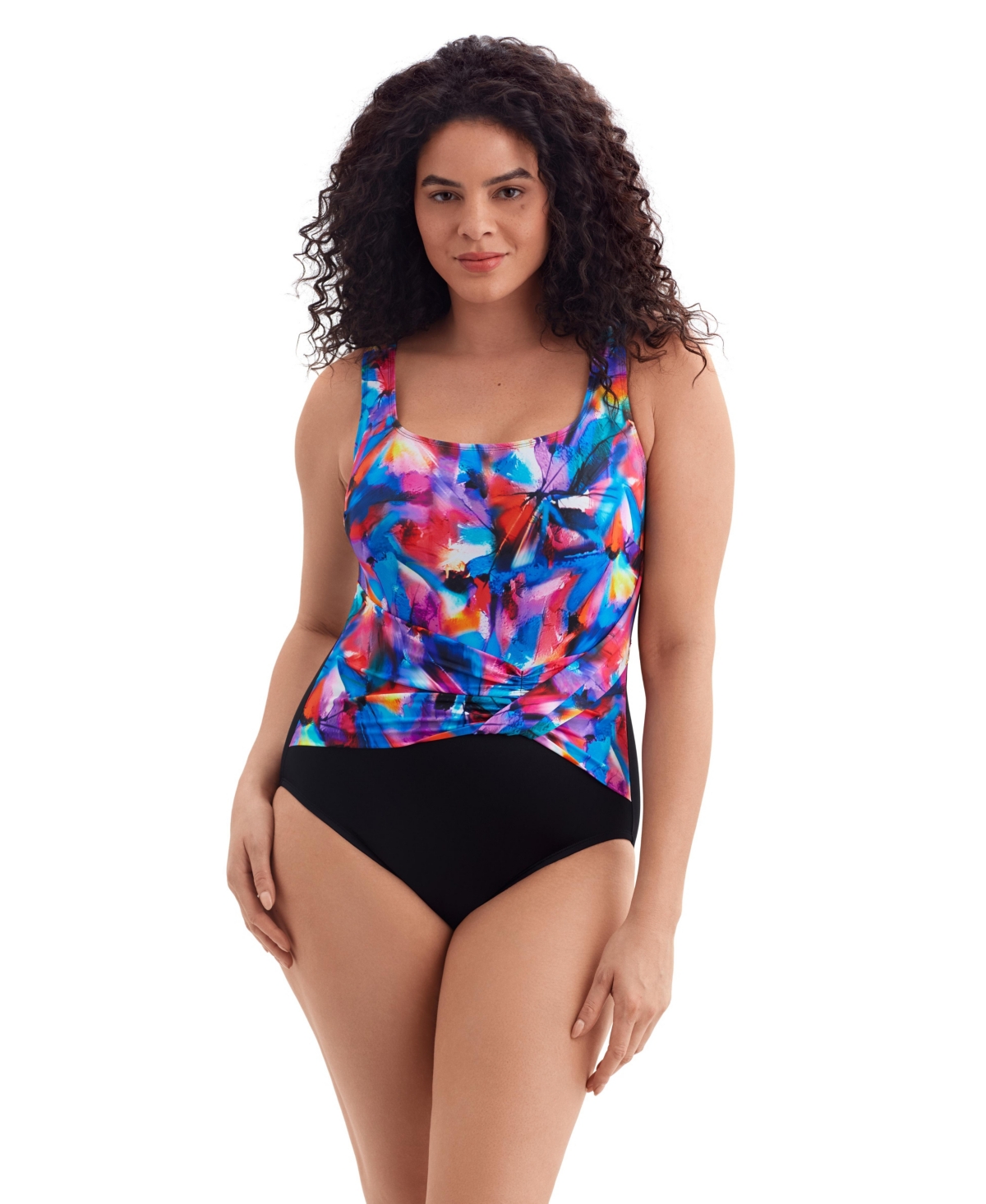 Longitude by Mimi Flamingo Women’s Brushpainter Twist Pull Sash Tank One Piece Swimsuit – Brushpainter Longitude by Mimi Flamingo Women’s Brushpainter Twist Pull Sash Tank One Piece Swimsuit – Brushpainter