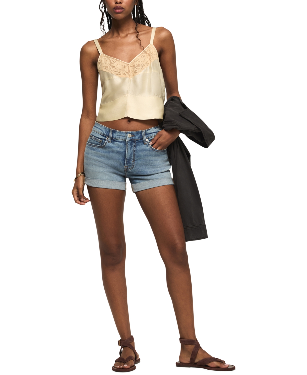 Lucky Brand Women’s Mid-Rise Ava Shorts – Party Girl Rolled Wash Lucky Brand Women’s Mid-Rise Ava Shorts – Party Girl Rolled Wash
