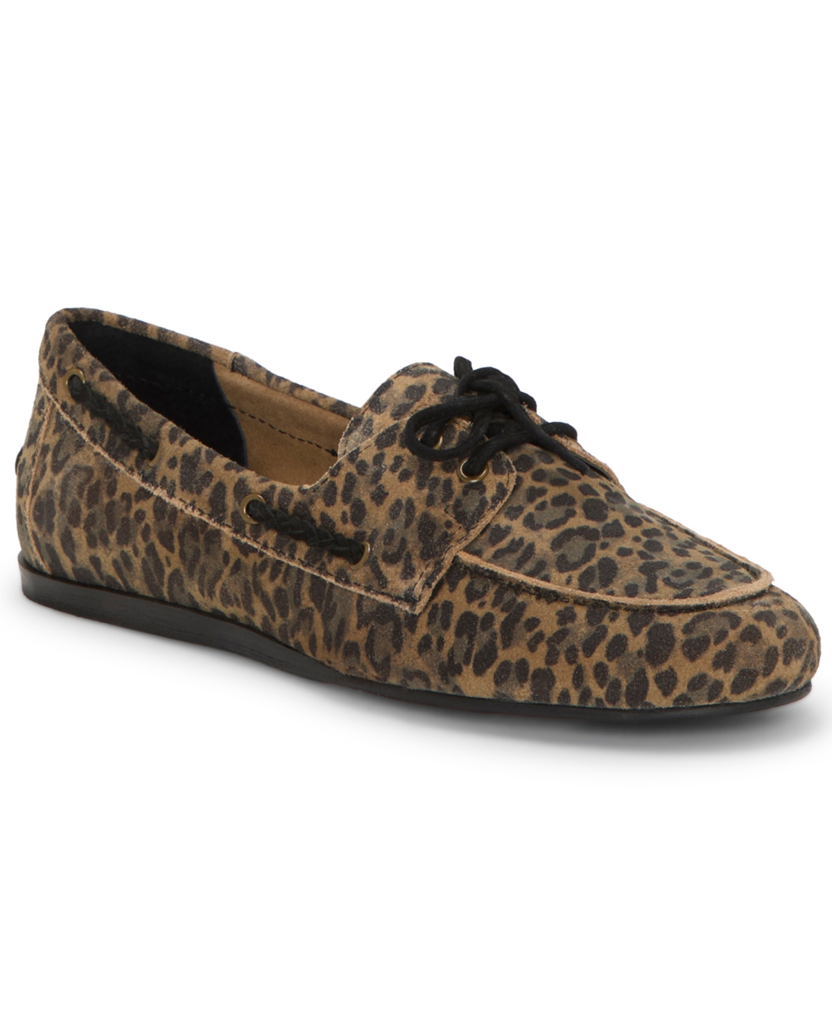 Lucky Brand Women’s Timini Studded Moccasin Boat Shoe Loafers – Leopard Suede Lucky Brand Women’s Timini Studded Moccasin Boat Shoe Loafers – Leopard Suede
