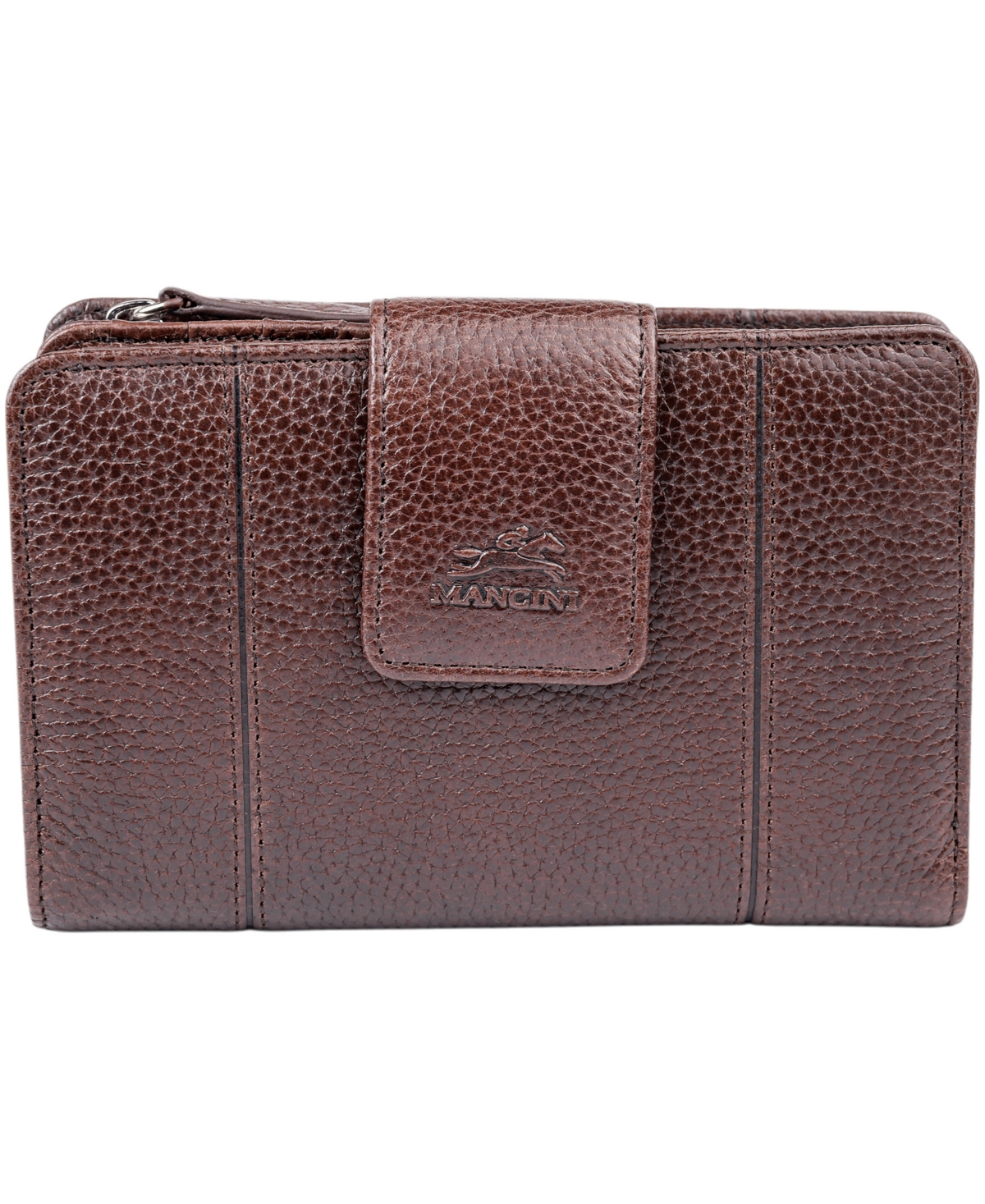 Mancini Fifth Avenue Rfid Secure Zipper Clutch – Brown Mancini Fifth Avenue Rfid Secure Zipper Clutch – Brown