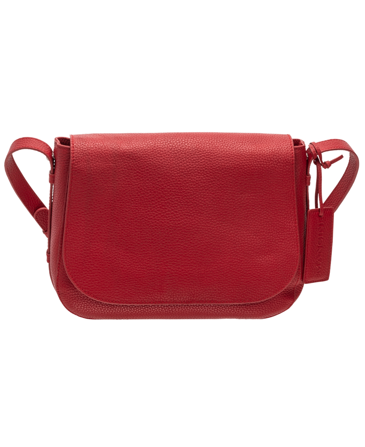 Mancini Women’s Pebbled Amy Crossbody Handbag – Red Mancini Women’s Pebbled Amy Crossbody Handbag – Red