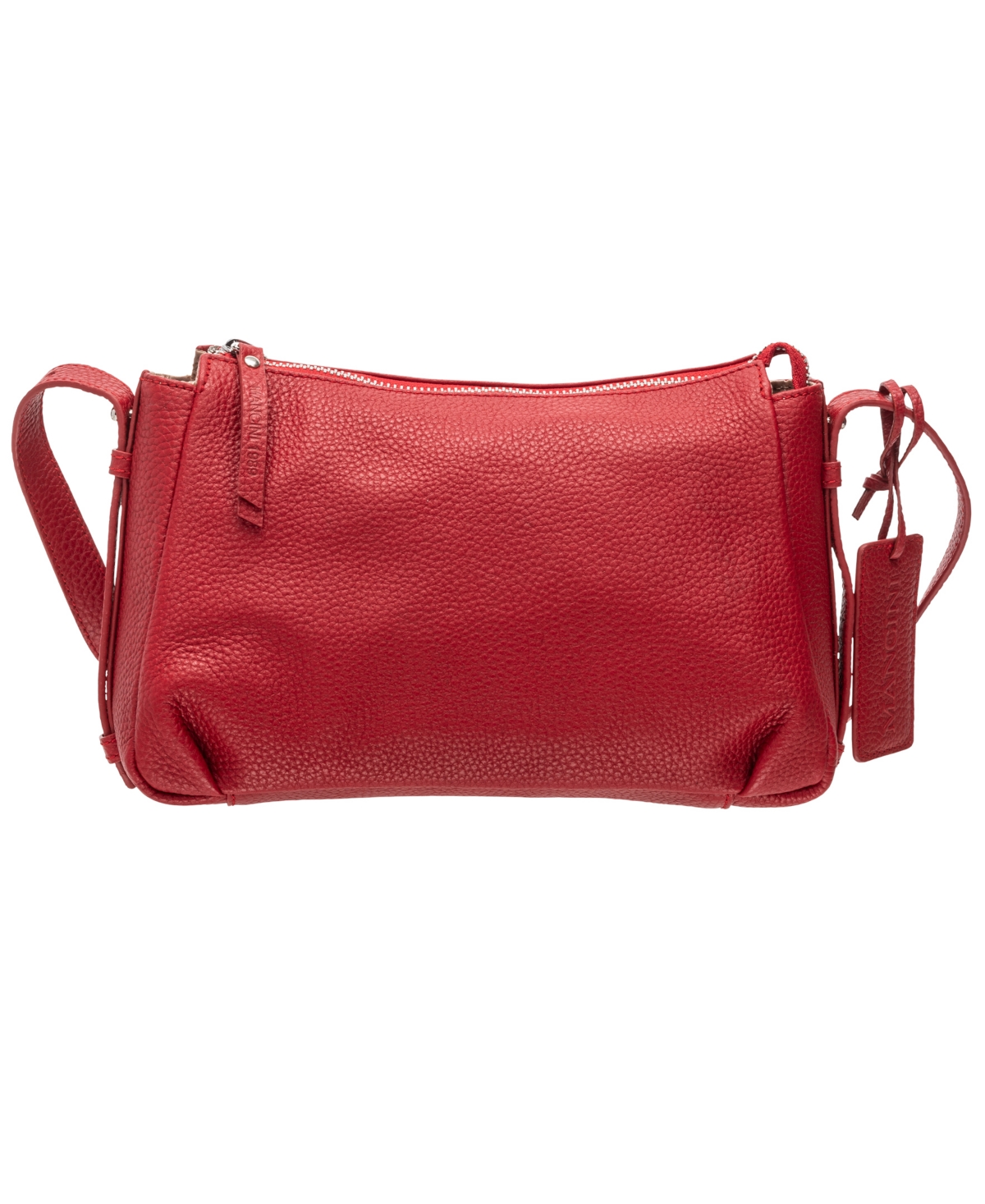 Mancini Women’s Pebbled Charlize Crossbody Handbag – Red Mancini Women’s Pebbled Charlize Crossbody Handbag – Red