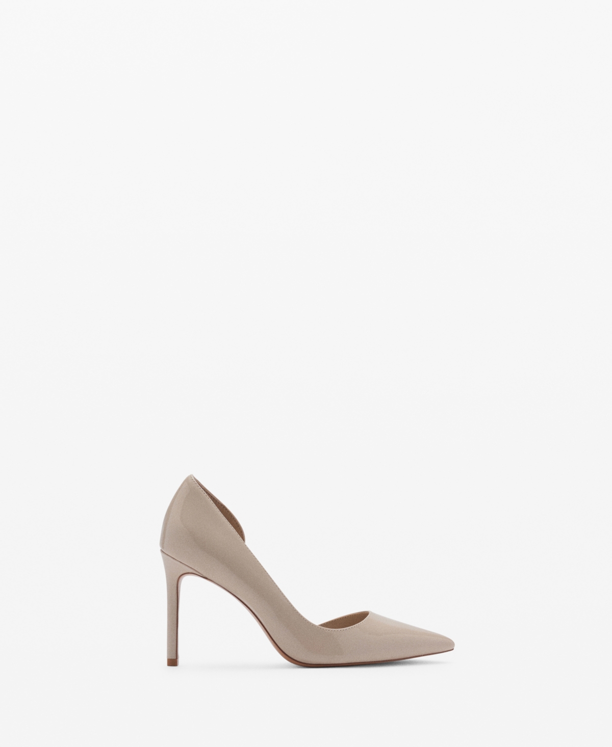 Mango Women’s Asymmetrical Leather-Effect Heeled Shoes – Gray Mango Women’s Asymmetrical Leather-Effect Heeled Shoes – Gray