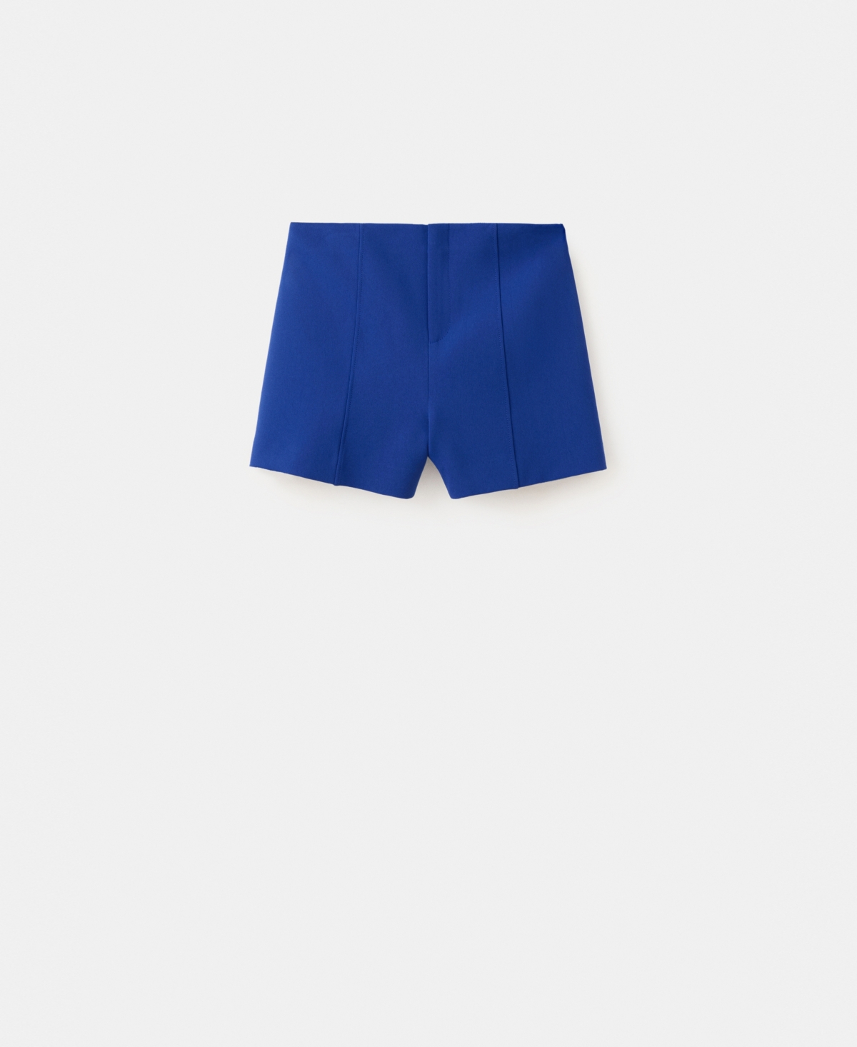 Mango Women’s Fitted Solid Shorts – Blue