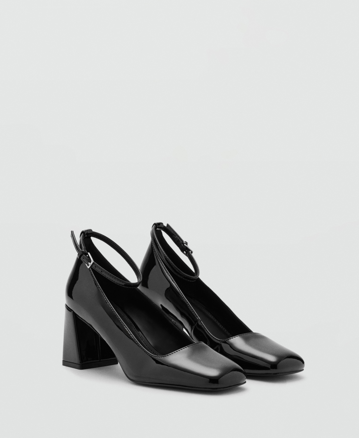 Mango Women’s Patent Leather High-Heeled Shoes – Black Mango Women’s Patent Leather High-Heeled Shoes – Black