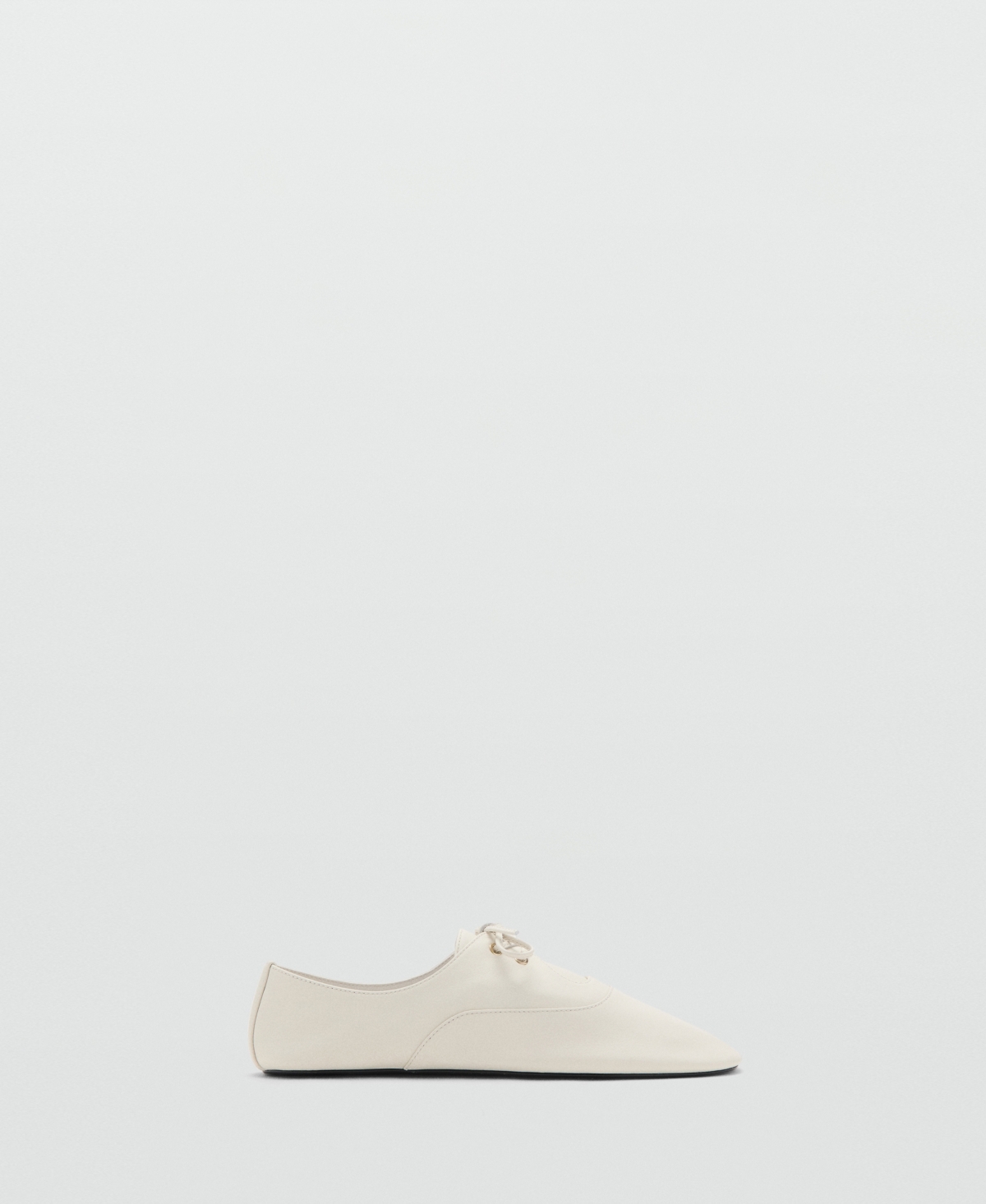 Mango Women’s lace-Up Leather Shoes – Ecru Mango Women’s lace-Up Leather Shoes – Ecru