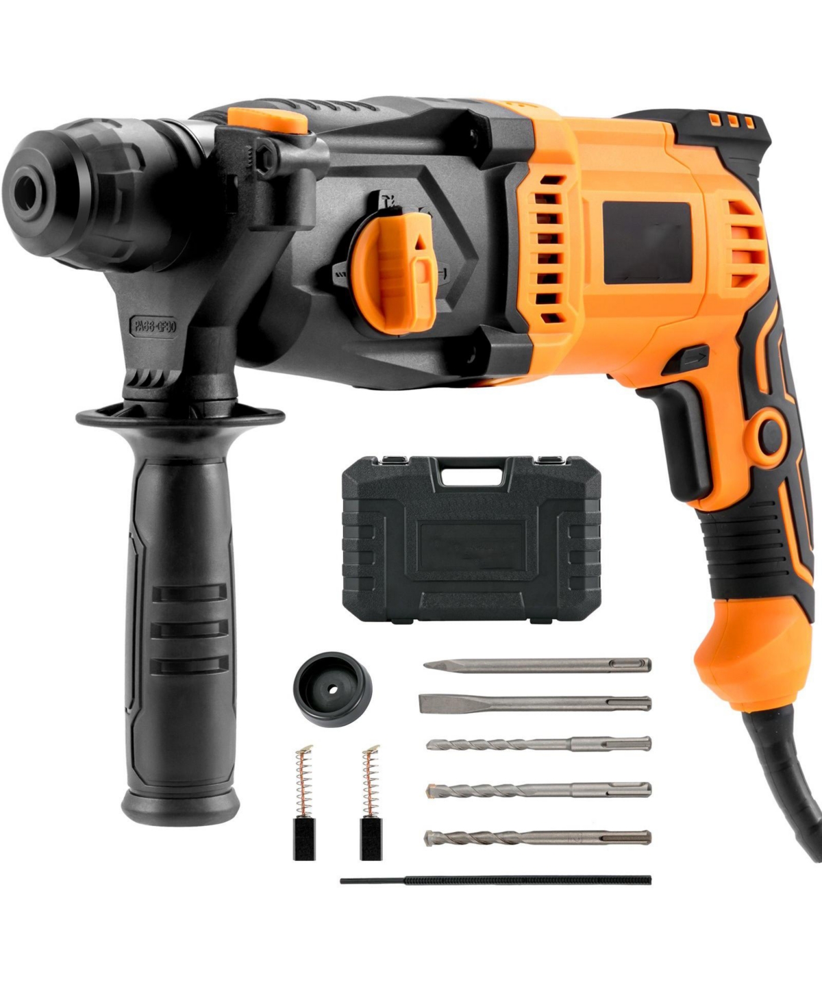 Mecale 1″ Sds-Plus Rotary Hammer Drill, 8 Amp Corded, Heavy-Duty Chipping Hammer with Safety Clutch, Demolition Tool for Concrete – Orange Mecale 1″ Sds-Plus Rotary Hammer Drill, 8 Amp Corded, Heavy-Duty Chipping Hammer with Safety Clutch, Demolition Tool for Concrete – Orange