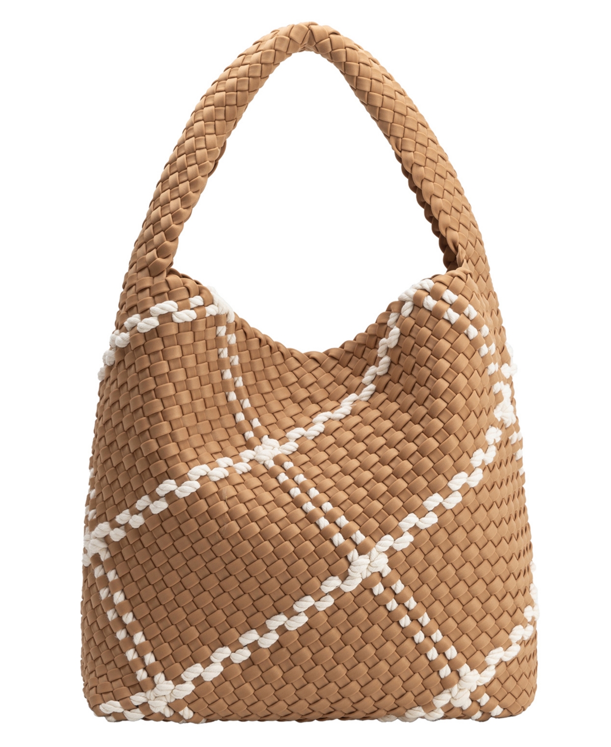 Melie Bianco Johanna Nylon Large Shoulder Handbag – Sand Melie Bianco Johanna Nylon Large Shoulder Handbag – Sand
