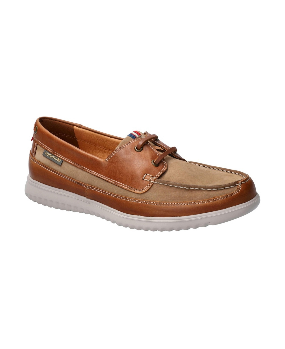 Mephisto Trevis Full-Grain Leather Round-Toe Boat Shoes – Taupe. Mephisto Trevis Full-Grain Leather Round-Toe Boat Shoes – Taupe.
