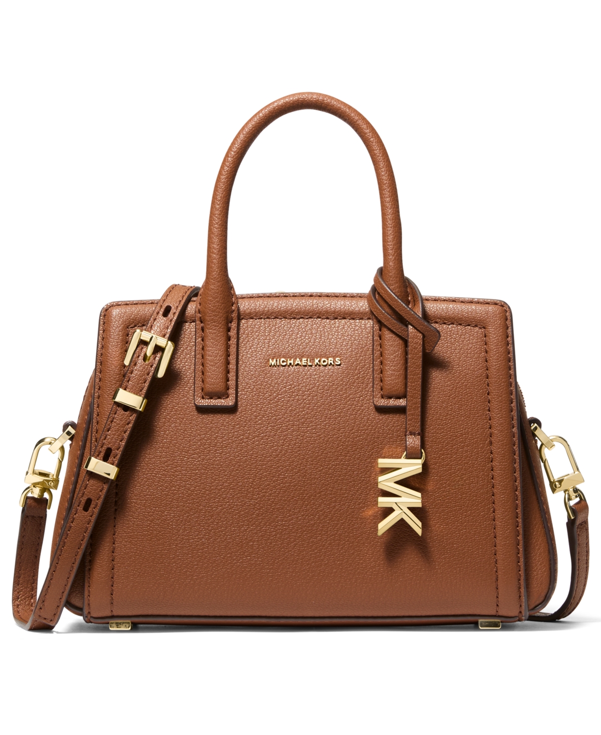 Michael Kors Laila Extra- Small Leather Crossbody – Luggage Michael Kors Laila Extra- Small Leather Crossbody – Luggage