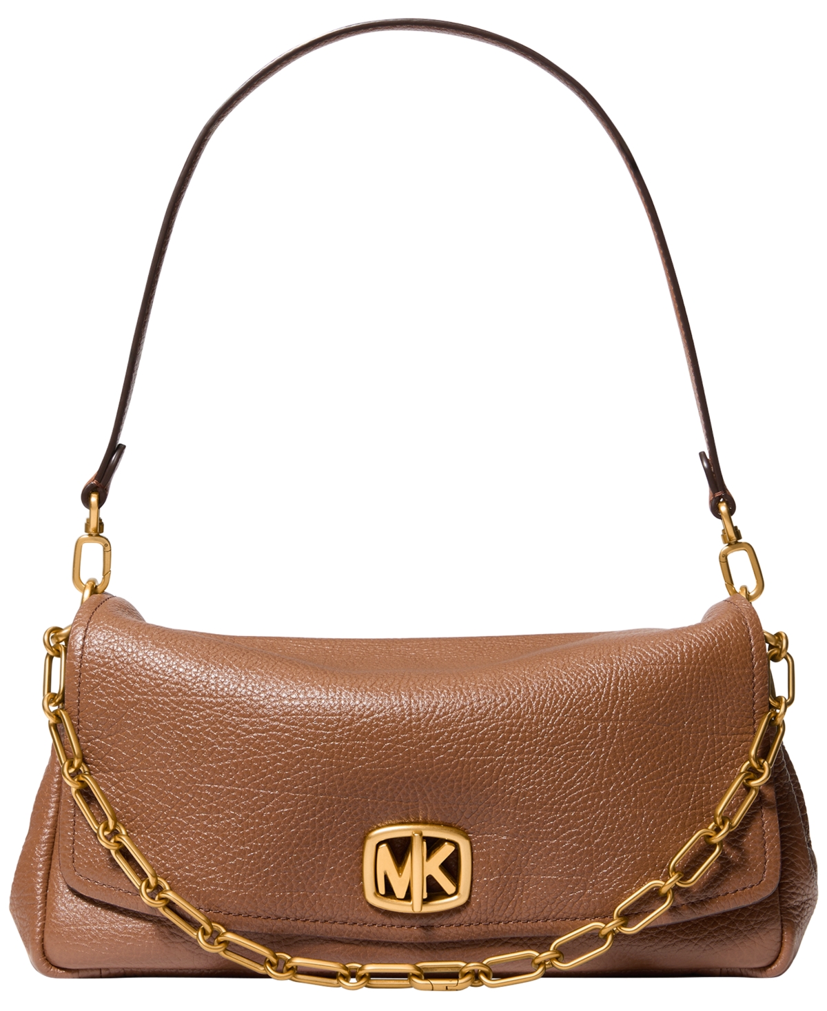 Michael Michael Kors Bryant Convertible Chain Leather Medium Shoulder Handbag – Luggage Michael Michael Kors Bryant Convertible Chain Leather Medium Shoulder Handbag – Luggage