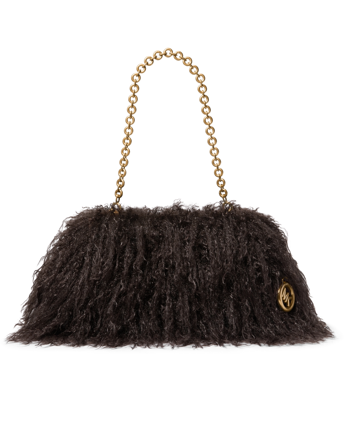 Michael Michael Kors Goldie Large Cloud Frame Clutch Handbag – Chocolate
