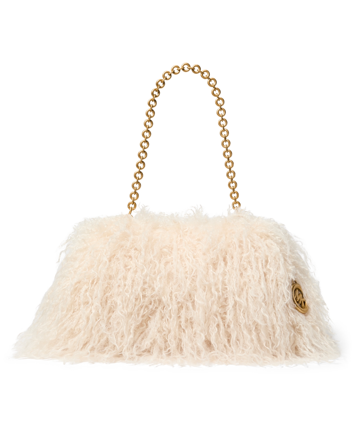 Michael Michael Kors Goldie Large Cloud Frame Clutch Handbag – Natural