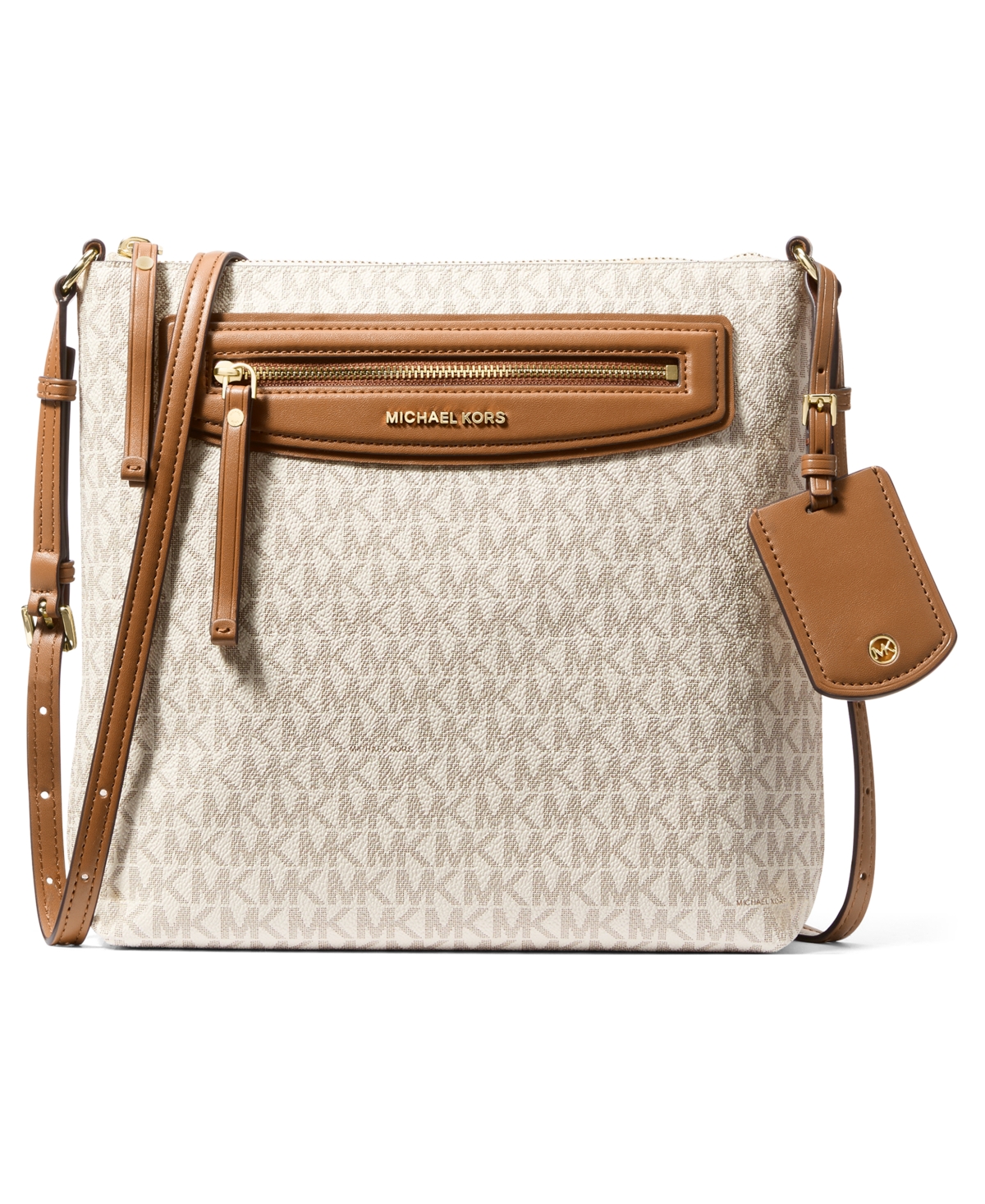 Michael Michael Kors Jet Set Travel North South Crossbody Bag – Vanilla/Acorn Michael Michael Kors Jet Set Travel North South Crossbody Bag – Vanilla/Acorn