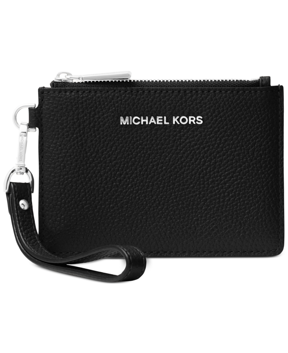 Michael Michael Kors Leather Jet Set Small Coin Purse – Black/Silver Michael Michael Kors Leather Jet Set Small Coin Purse – Black/Silver